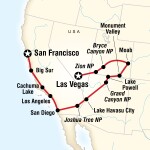 JIU Student Travel Canyon Country & Coasts – Las Vegas to San Francisco for Jones International University Students in Centennial, CO
