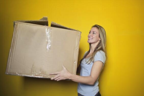 Box, Woman, Packing